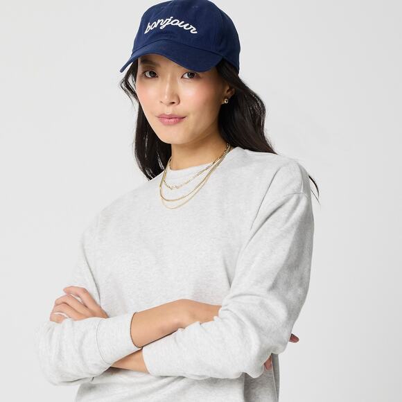 J. Crew Factory Tops - J. Crew Women's Crewneck Sweatshirt in Cloudspun Yarn Heather Dusk Size M NWT